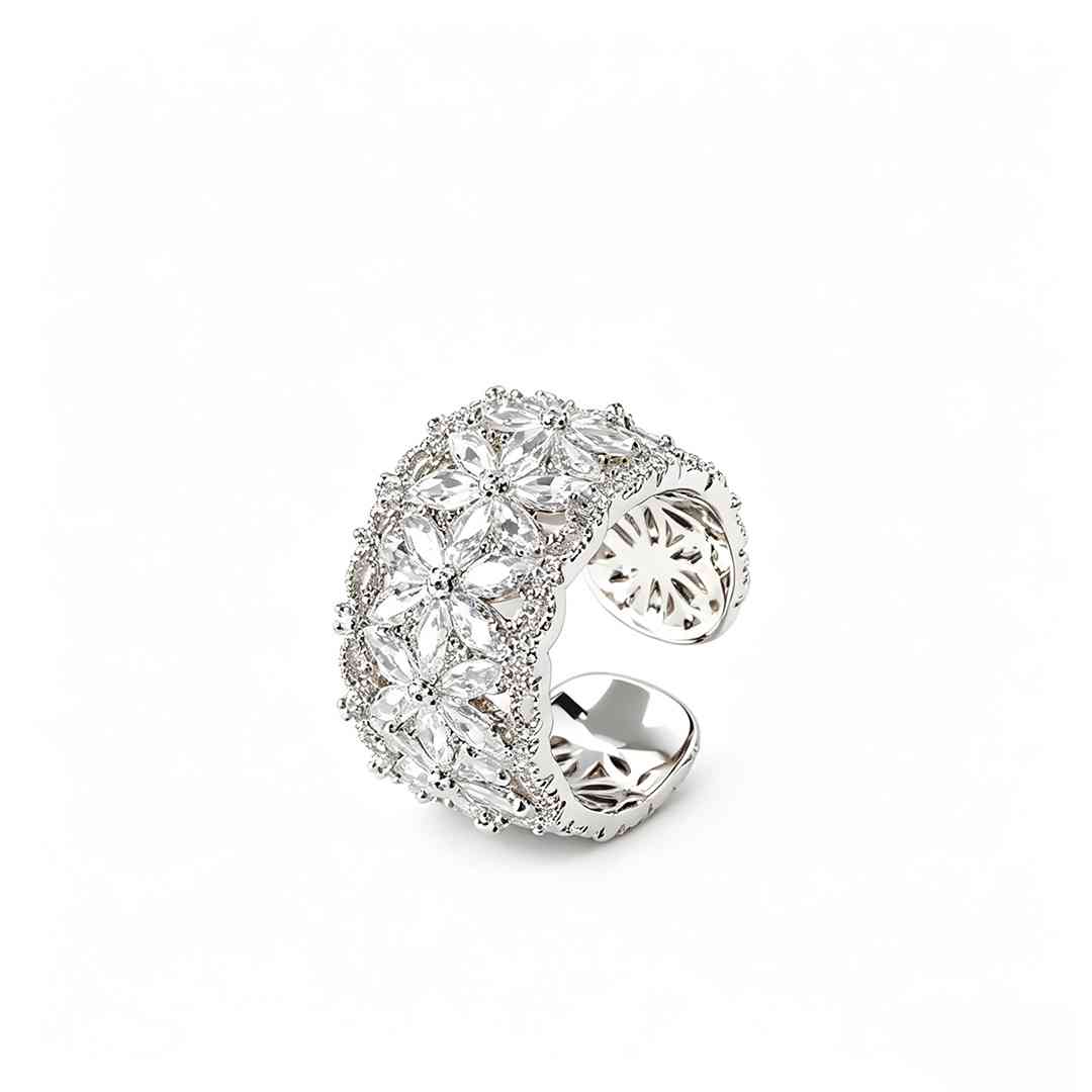 Crystal Daisy Flower Ring