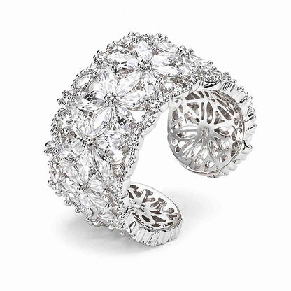 Crystal Daisy Flower Ring