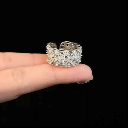 Crystal Daisy Flower Ring
